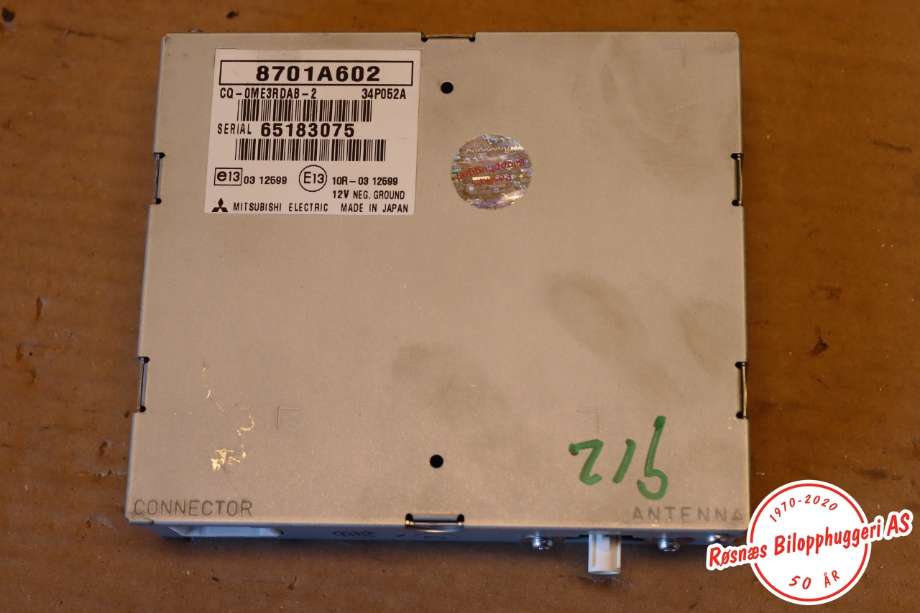 Diverse deler til Mitsubishi Outlander, 2015-->> (Type III, Fase 2)  (MITSUBISHI|8701A602)