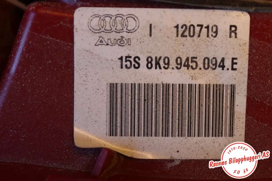 Baklykt høyre indre til Audi A4, Allroad 2009-2016 (Type I) (B8) (B8) (AUDI|8K9 945 094 E|)
