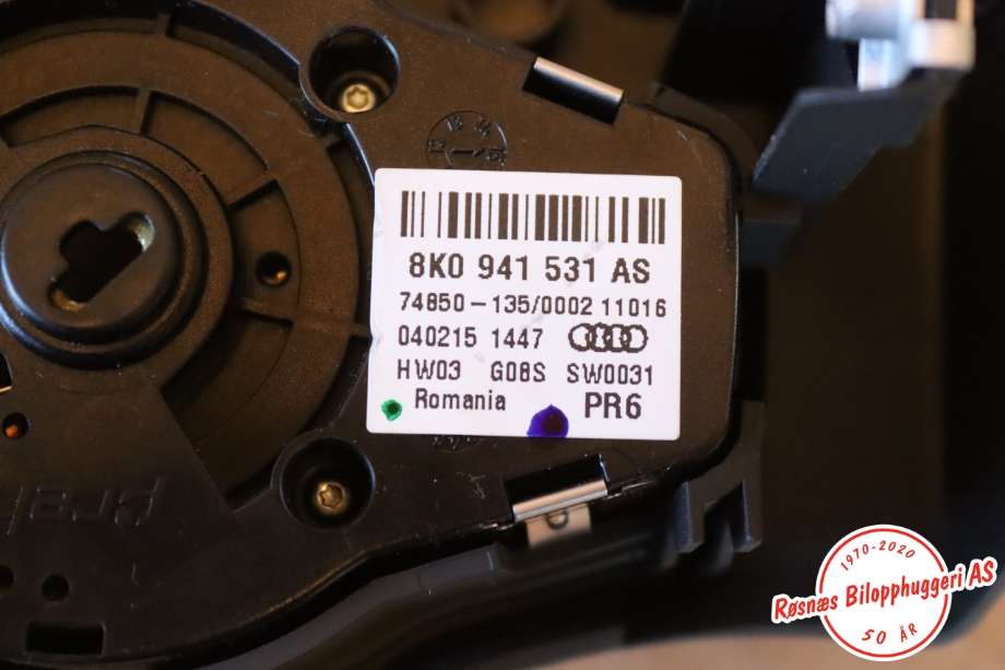 Bryter lys til Audi A4, Allroad 2009-2016 (Type I) (B8) (B8) (AUDI|8K0941531AS|)