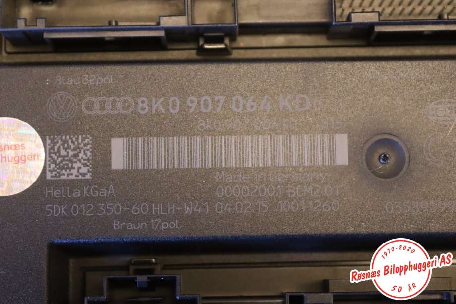 Styreenhet comfort (BCM) til Audi A4, Allroad 2009-2016 (Type I) (B8) (B8) (AUDI|8K0 907 064 KD|)