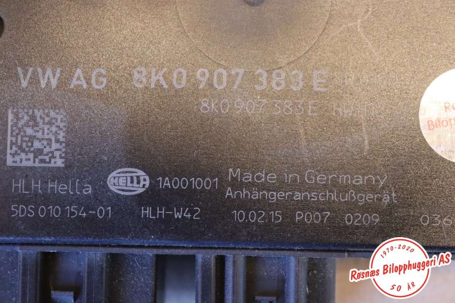 Styreenhet hengerfeste til Audi A4, Allroad 2009-2016 (Type I) (B8) (B8) (AUDI|8K0 907 383 E|)
