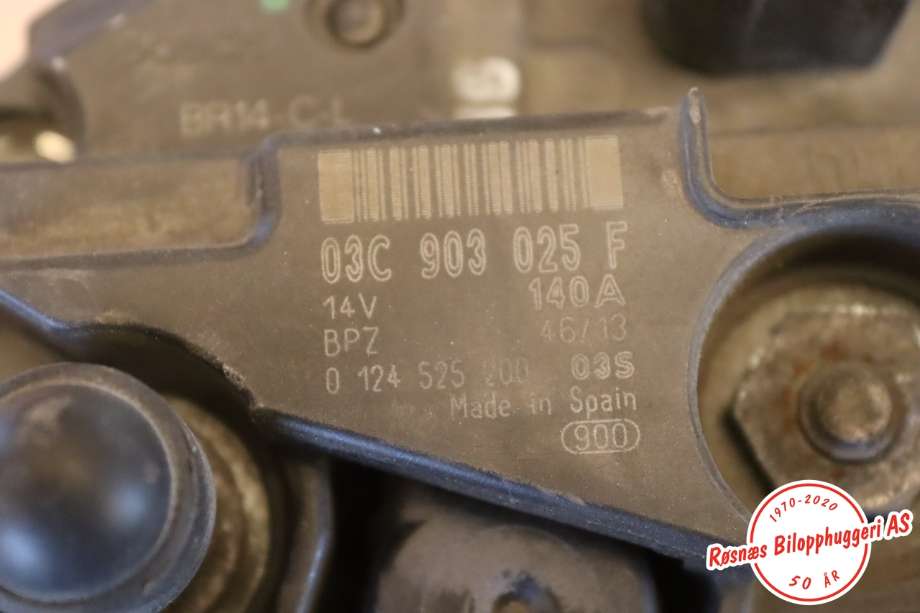 Dynamo til Audi A1 2010-2014 (Type I, Fase 1)  (AUDI|03C903025F|)
