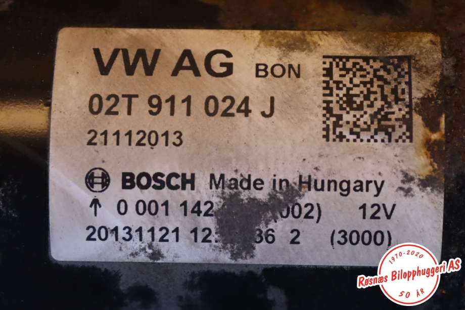 Starter til Audi A1 2010-2014 (Type I, Fase 1) (AUDI|02T911024J|)