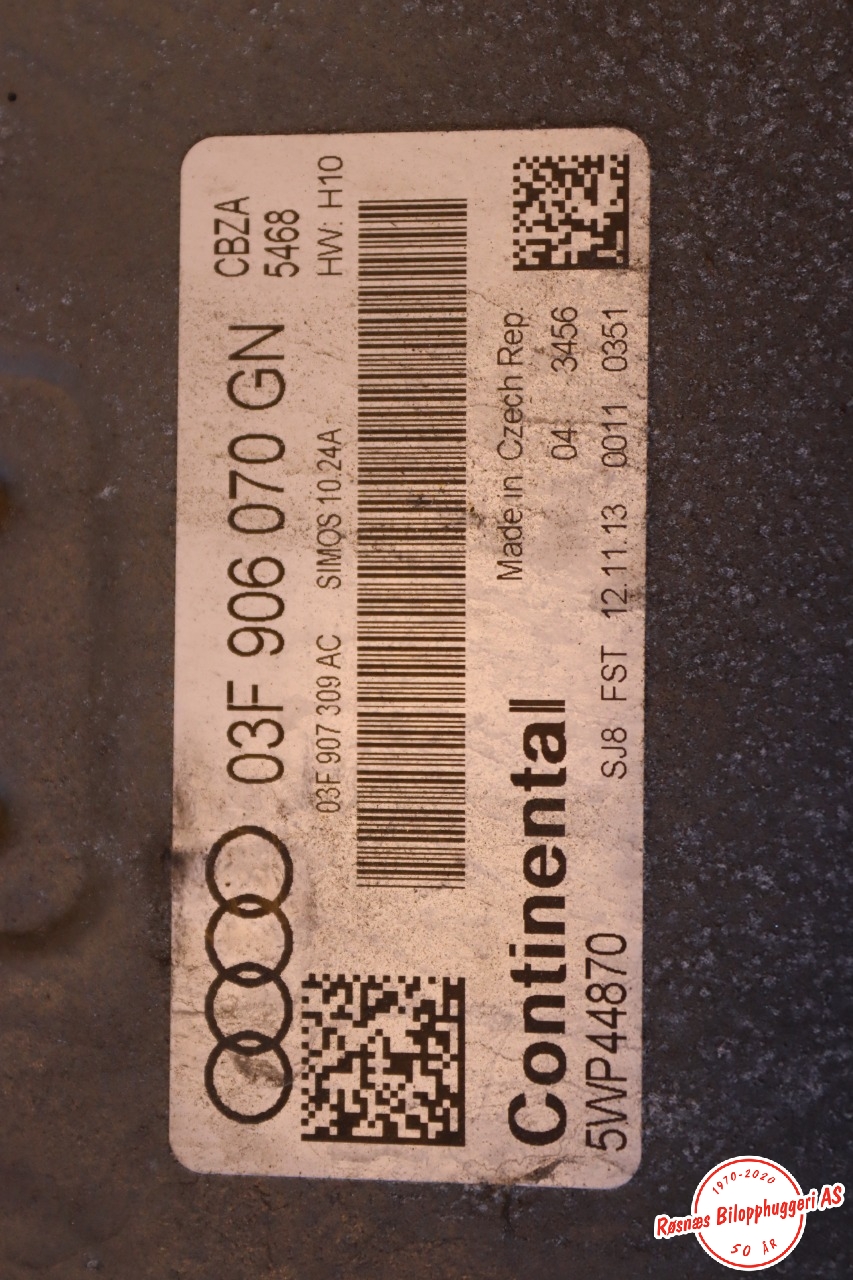 Styreenhet motor til Audi A1 2010-2014 (Type I, Fase 1) (AUDI|03F 906 070 GN|)