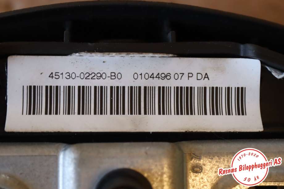 Airbag rattpute til Toyota Yaris 2006-2009 (Type II, Fase 1) (451300D240B0|)