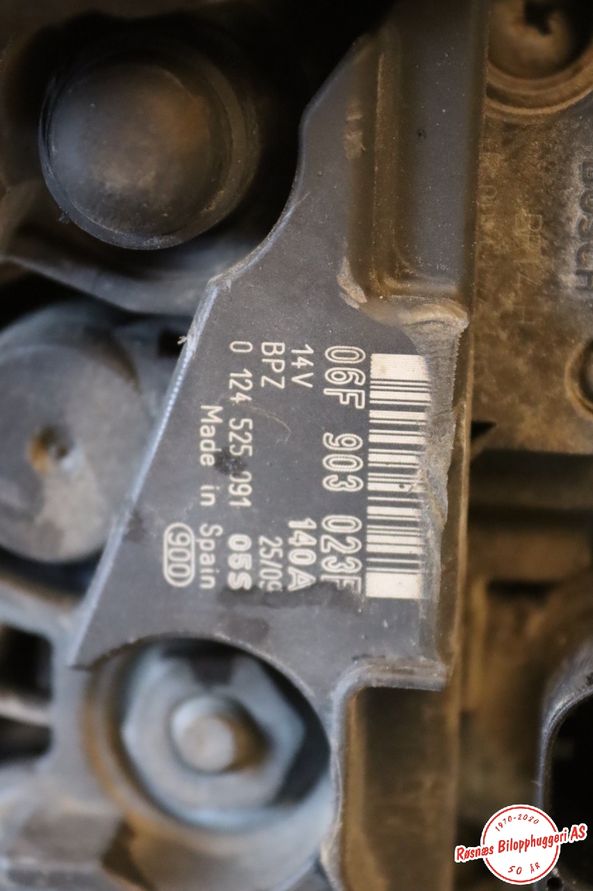 Dynamo til VW Touran 2007-2010 (Type I, Fase 2) (VOLKSWAGEN|06F 903 023F|)