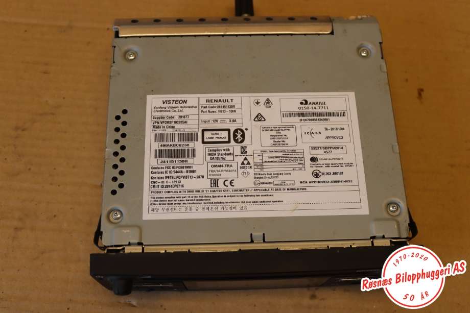 Bilstereo til Renault Kangoo 2008-2021 (Type II)  (RENAULT|281153803R|)