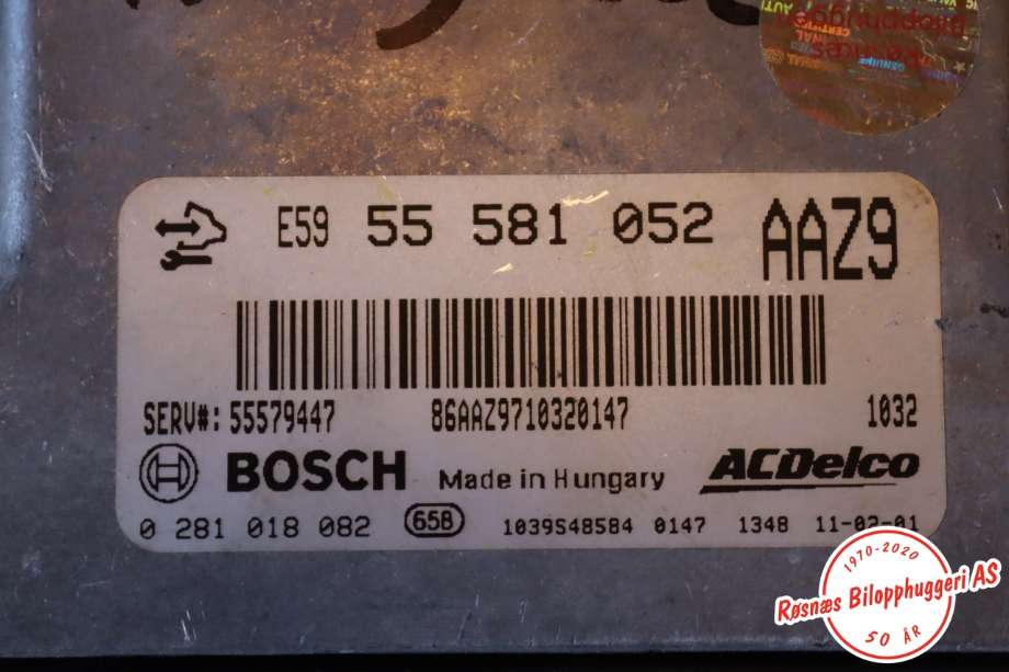 Styreenhet motor til Opel Astra J 2010-2015 (55581052|0281018082|)