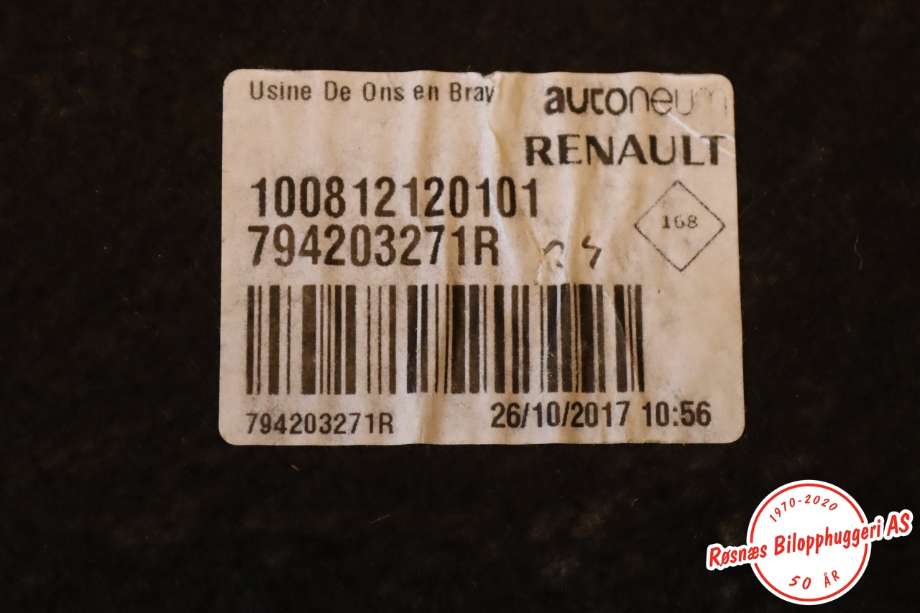 Hattehylle til Renault Zoe 2013-2019 (Fase 1)  (794203271R|)