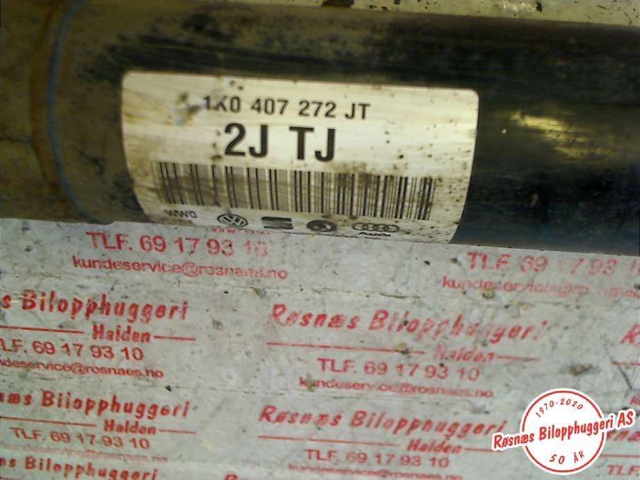 Drivaksel høyre foran til VW Golf V, Combi 2003-2008  (VOLKSWAGEN|1K0407272JT|)