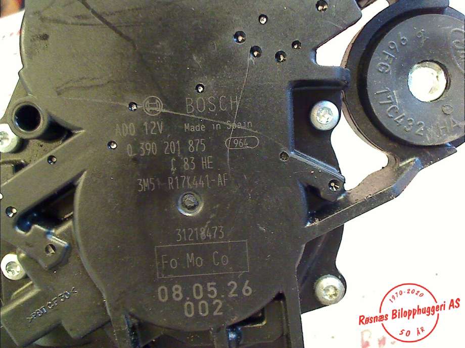 Viskermotor bakrute til Ford Mondeo 2007-2010 (Type IV, Fase 1)  (3M51R17K441AF|0390201875|)