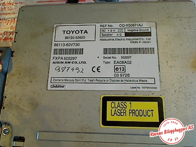 Bilstereo til Toyota Urban Cruiser 2009-2014  (TOYOTA|8612052620|)