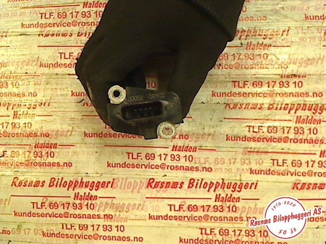 Luftmengde/luftmassemåler til Nissan Qashqai 2007-2010 (Type I, Fase 1)  (NISSAN|226807S000|AFH70M38|)
