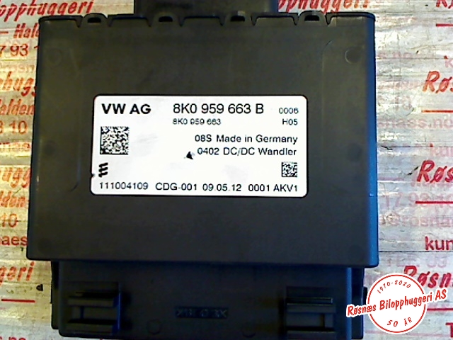 Styreenhet diverse til Audi A4 2007-2014 (Type IV) (B8) (B8) (AUDI|8K0959663B|)