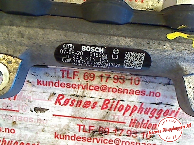 Dyseskinne (fuelrail) til Nissan Qashqai 2007-2010 (Type I, Fase 1) (NISSAN|8200 718 753||H8200610223)