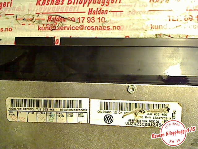 Bilstereo forsterker til VW Touareg 2003-2007 (Type I, Fase 1)  (VOLKSWAGEN|7L6035466|)