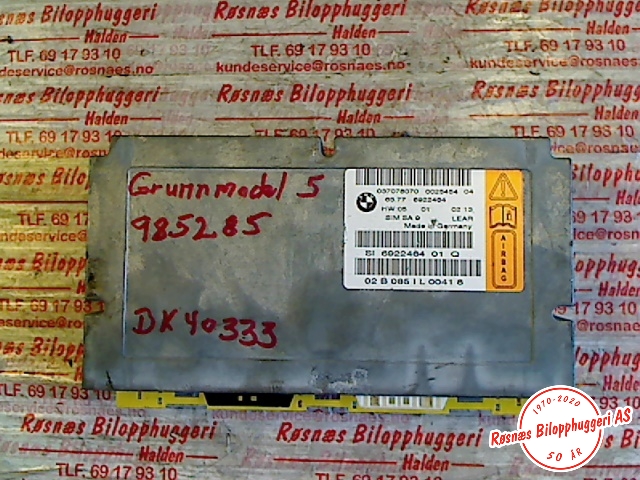 Airbag elektronikk til BMW 7-Serie, 2000-2008 (E65/E66/E67/E88) (E65/E66/E67/E88) (BMW|65776922464)