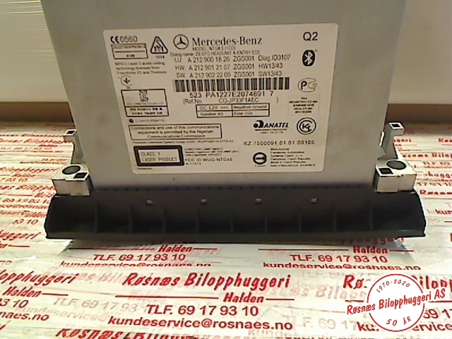 Bilstereo til Mercedes E-Klasse 2013-2016 (Fase 2) (W212) (W212) (MERCEDES|A2129001826|A2129012107|A2129022209)
