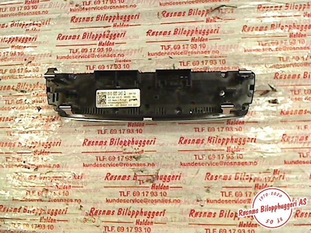 Varmeapparat betjening til Audi A3 2016-2020 (Type III, Fase 2)  (AUDI|8V0820043Q|)