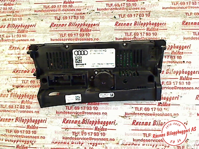 Varmeapparat betjening til Audi A5 2007-2016 (Type I)  (AUDI|8T1820043AQ|)