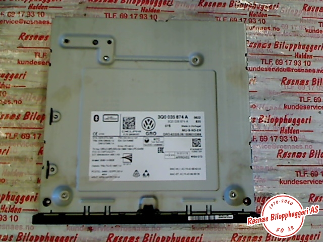 Bilstereo navigasjon til VW e-Golf 2014-2017 (Fase 1)  (VOLKSWAGEN|3Q0035874A|)