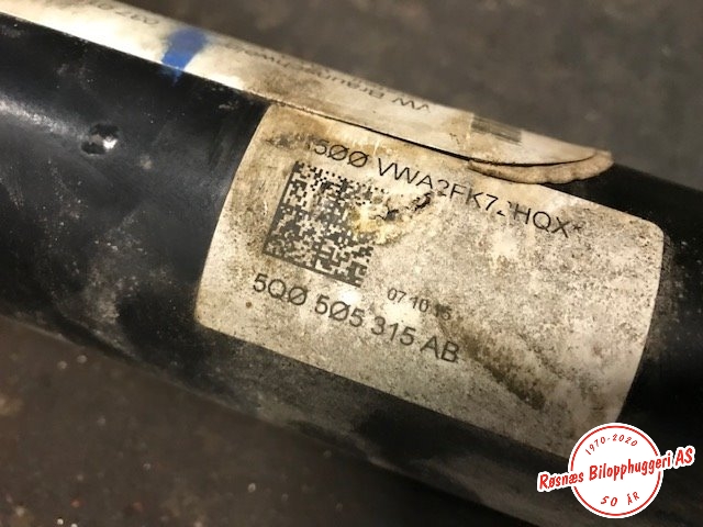 Bakaksel til VW e-Golf 2014-2017 (Fase 1)  (VOLKSWAGEN|5Q0505315AB|)
