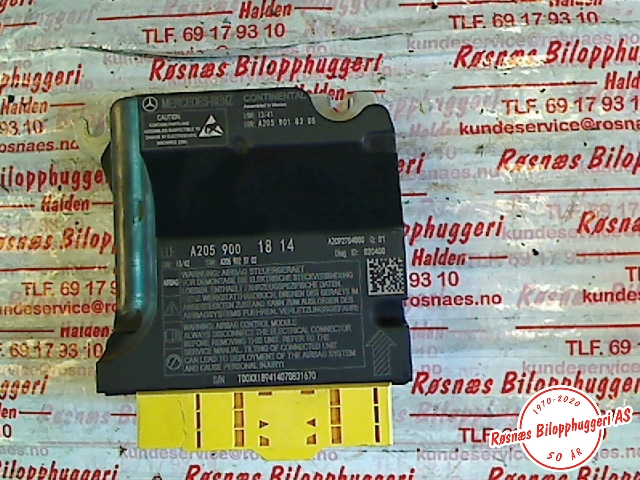 Airbag elektronikk til Mercedes C-Klasse, 2014-2018 (Fase 1) (W205) (W205) (MERCEDES|A2059001814)