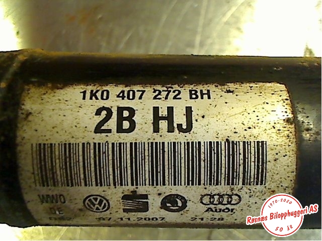Drivaksel venstre foran til VW Caddy 2004-2010 (Type III, Fase 1) (VOLKSWAGEN|1K0407272BH|)