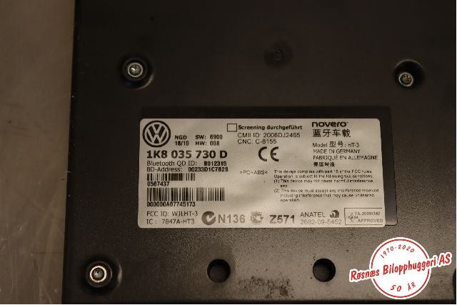 Styreenhet diverse til VW Golf VI 2008-2012  (VOLKSWAGEN|1K8 035 730 D|)