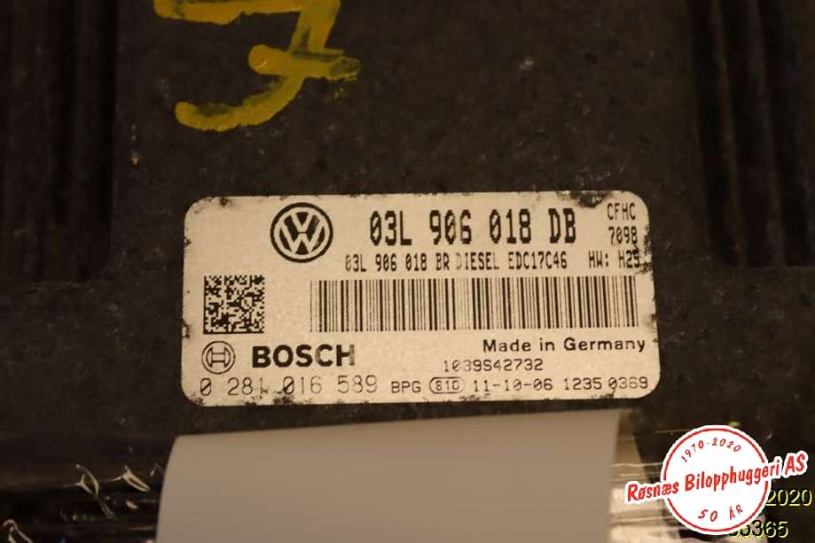 Styreenhet motor til Škoda Yeti 2009-2013 (Fase 1) (SKODA|03L 906 018 DB|)