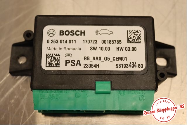 Styreenhet parkering til Citroën C3 2016-->> (Type III) (CITROEN|0 263 014 011||9819343480)