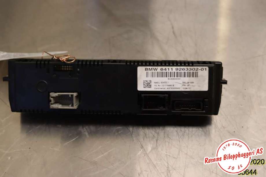 Varmeapparat betjening til BMW X1 2009-2015 (E84) (E84) (BMW|6411 9263302-01|)