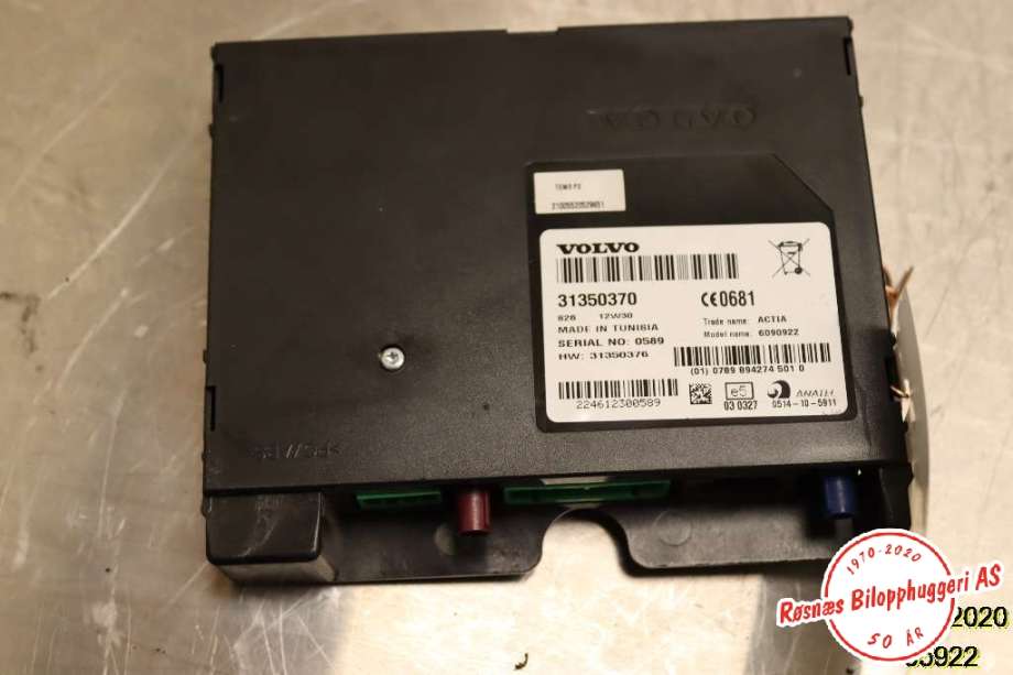 Styreenhet diverse til Volvo XC90, 2007-2014 (Type I, Fase 2)  (VOLVO XC90|31350370)