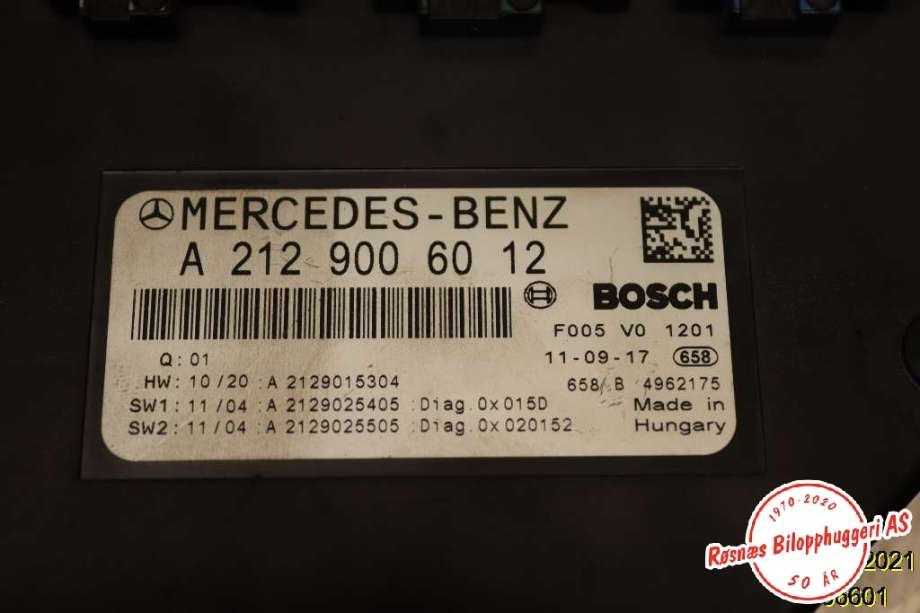 Sikringsboks til Mercedes E-Klasse 2009-2013 (Fase 1) (W212) (W212) (MERCEDES|A2129006012|)