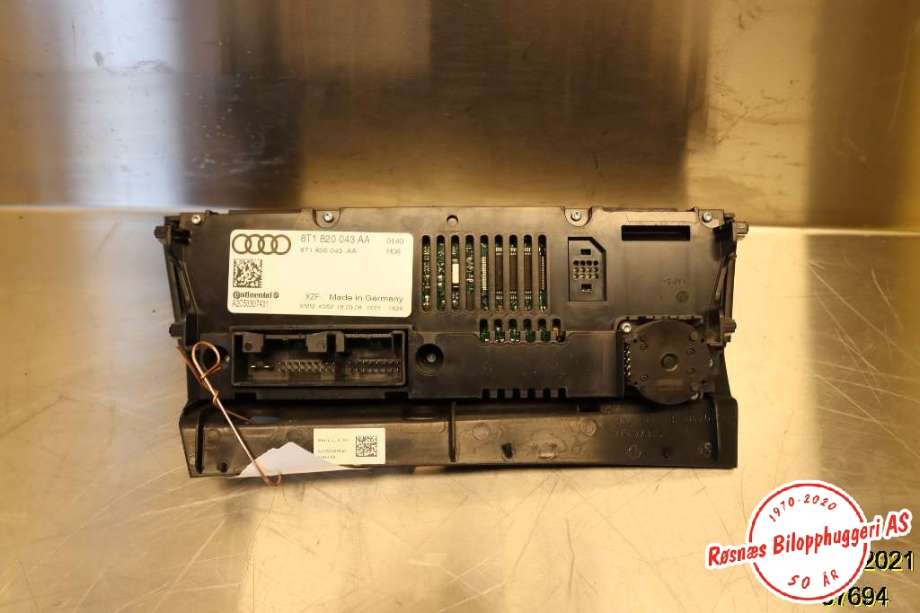 Varmeapparat betjening til Audi A4 2007-2014 (Type IV) (B8) (B8) (AUDI|8T1 820 043 AA|)