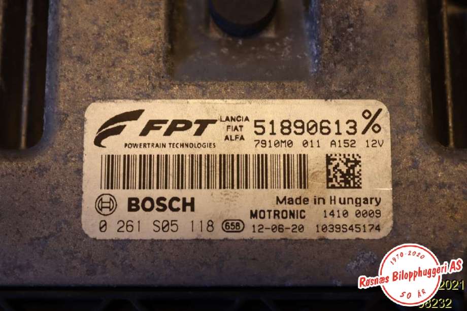 Styreenhet motor til Alfa Romeo Giulietta 2010-2018  (ALFA ROMEO|0 261 S05 118|51890613|)
