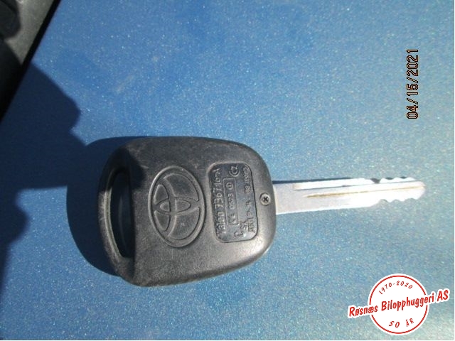 Nøkkel til Toyota Yaris 2006-2009 (Type II, Fase 1)  (TOYOTA|)