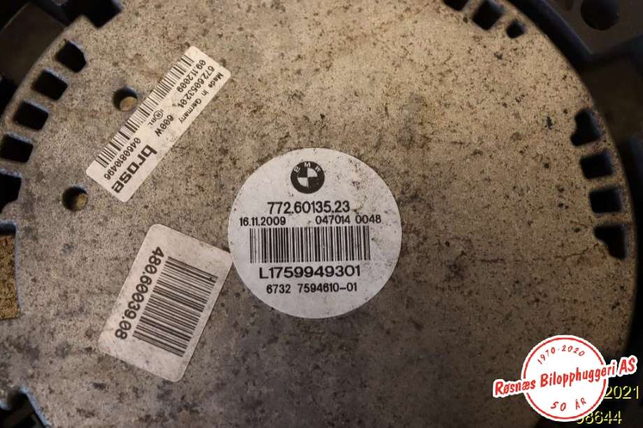 Kjølevifte til BMW 7-Serie 2009-2015 (F01/F02/F03/F04) (F01/F02/F03/F04) (BMW|7726013523|6732 7594610-01|)