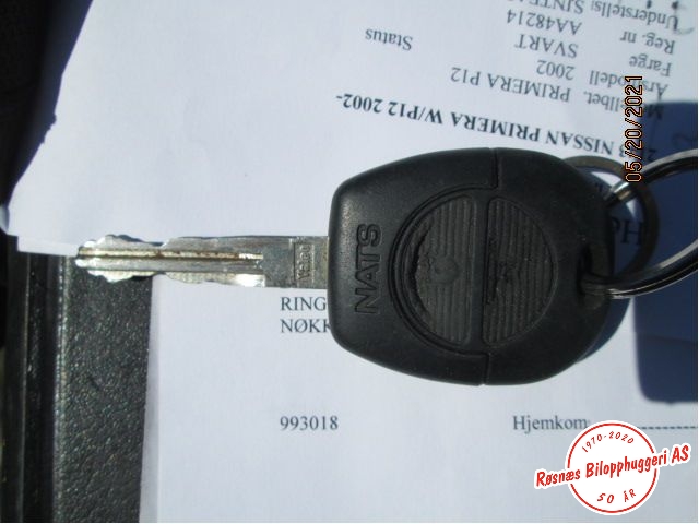Nøkkel til Nissan Primera 2002-2007 (P12) (P12) (NISSAN|)