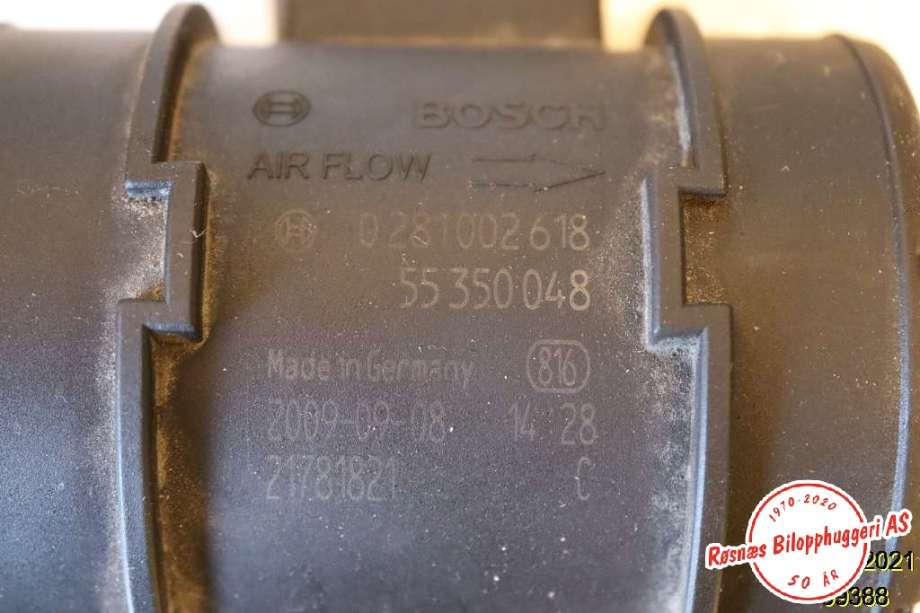 Luftmengde/luftmassemåler til Opel Combo C 2002-2011  (OPEL|55350048|0281002618|)