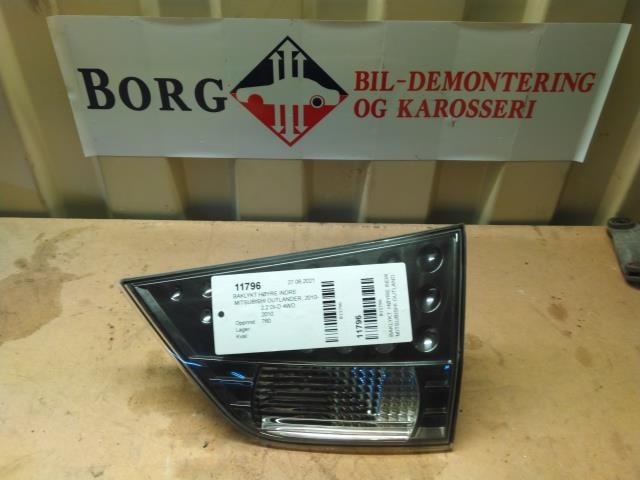 Baklykt høyre indre til Mitsubishi Outlander, 2010-2012 (Type II, Fase 2)  