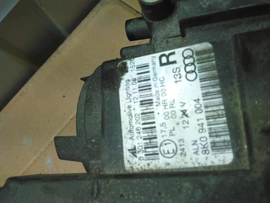 Frontlykt høyre halogen til Audi A4 2007-2014 (Type IV) (B8) (B8) 