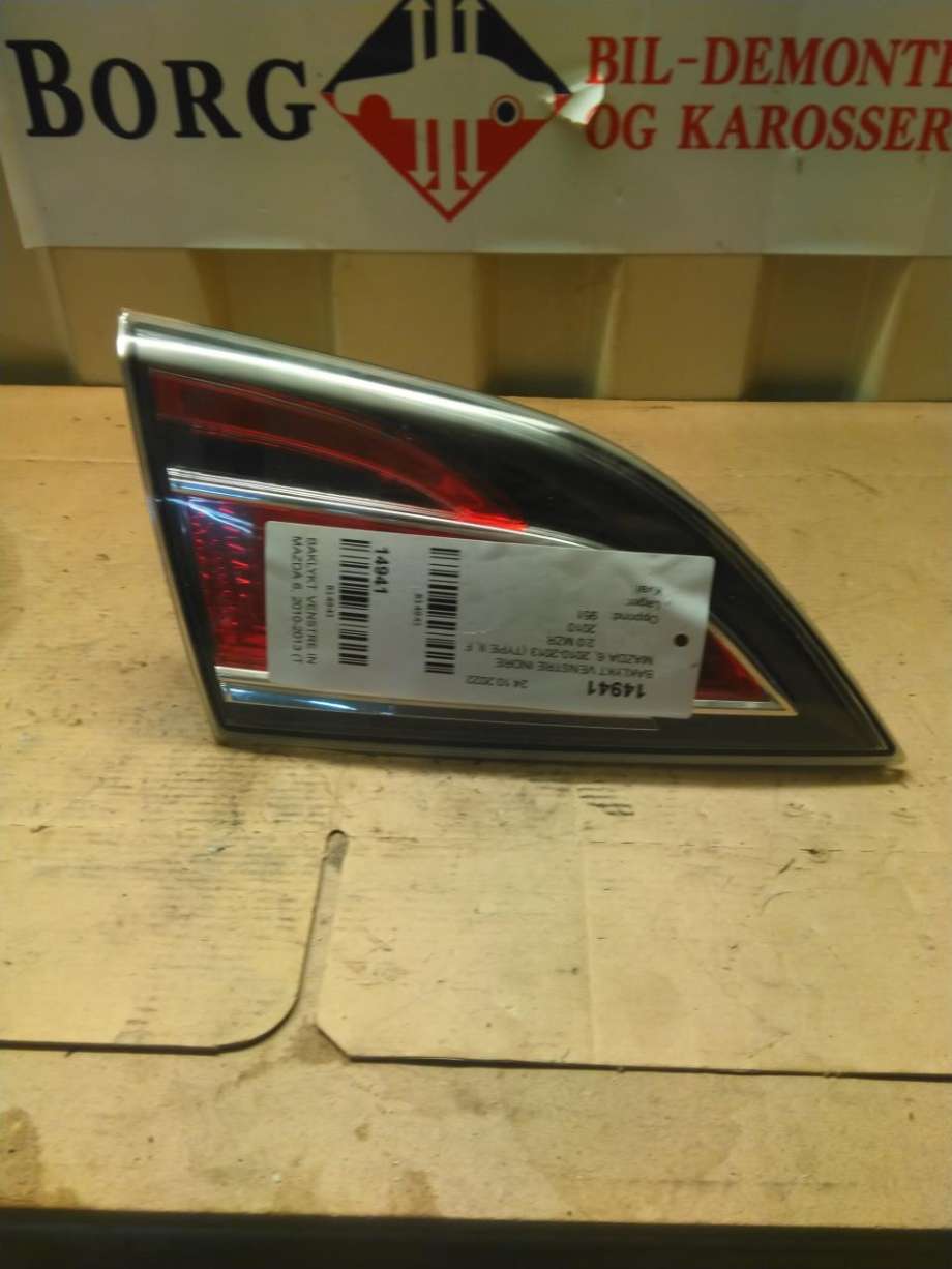 Baklykt venstre indre til Mazda 6, 2010-2013 (Type II, Fase 2)  (GET4-51-3G0)