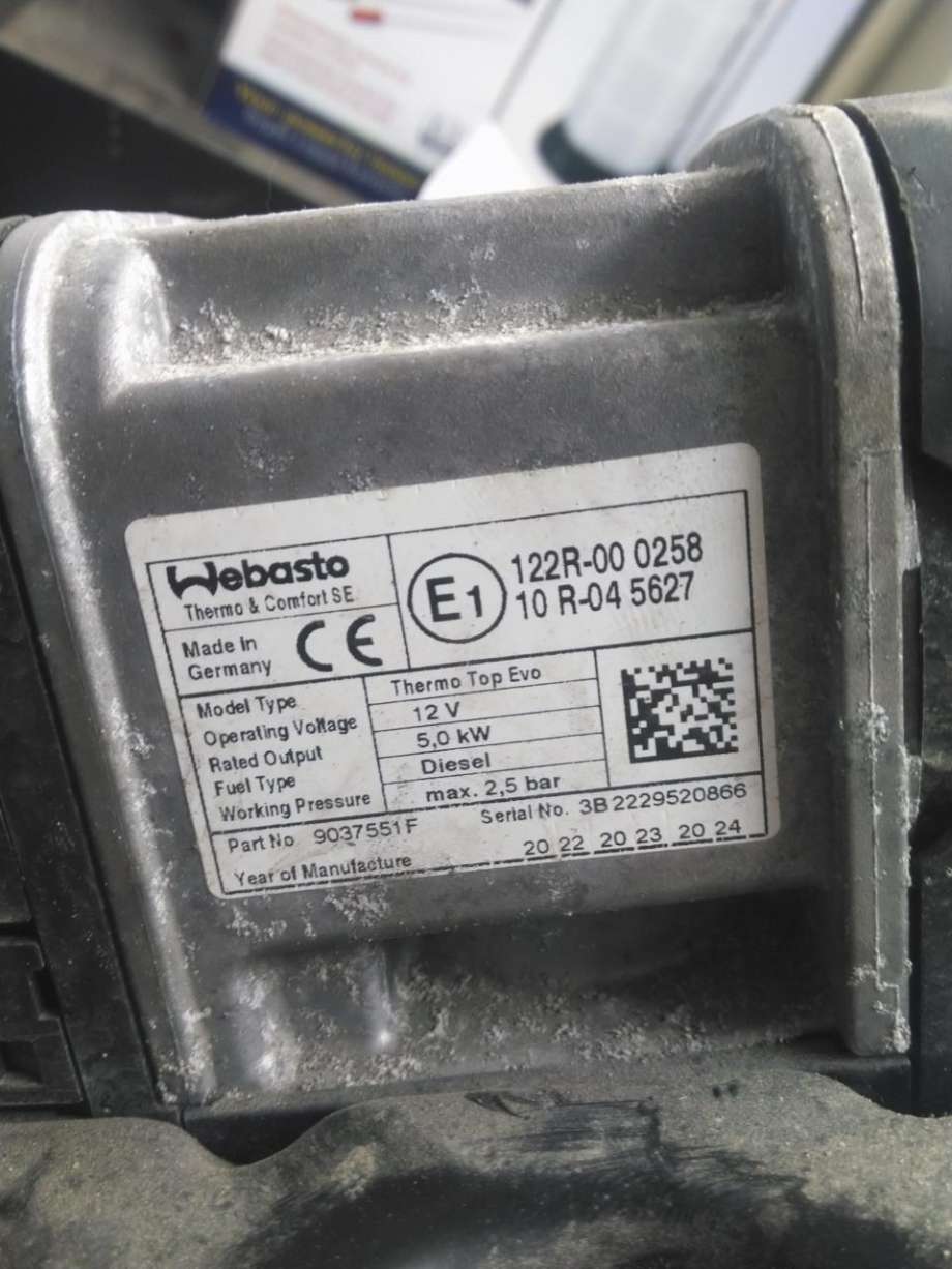 Dieselvarmer til VW Crafter 2016-->> (Type II) (2N0 898 008 E|)