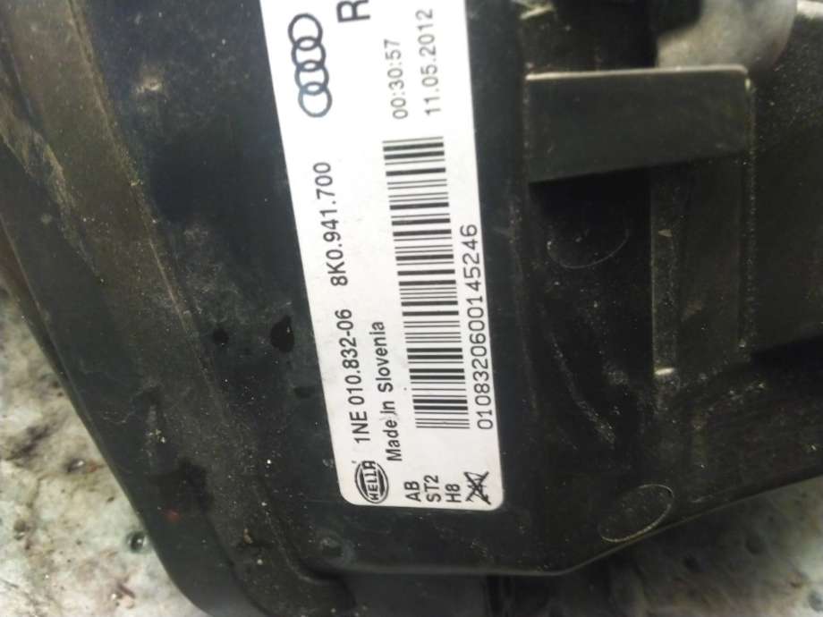 Tåkelykt høyre foran til Audi A4 2007-2014 (Type IV) (B8) (B8) (8K0 941 700 B|)