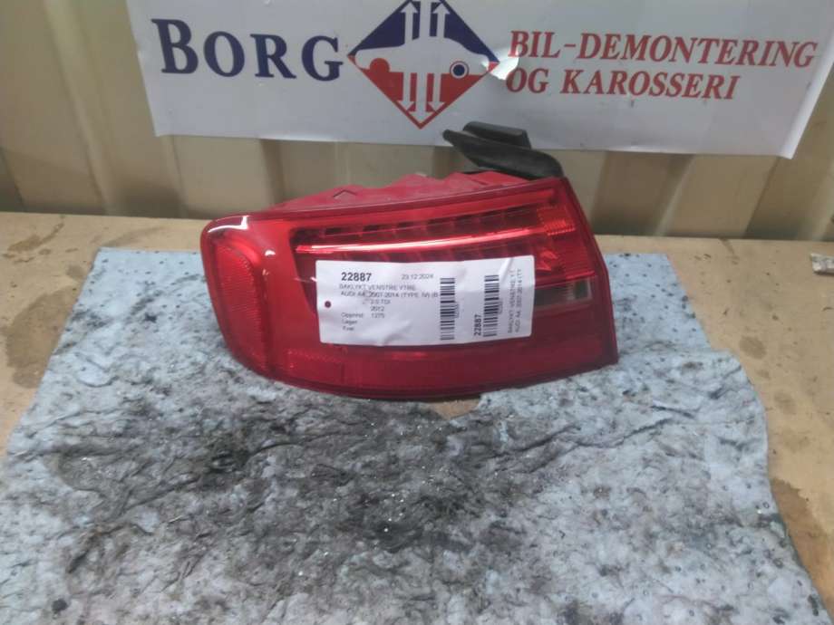 Baklykt venstre ytre til Audi A4, 2007-2014 (Type IV) (B8) (B8) (8K5 945 095 AC)