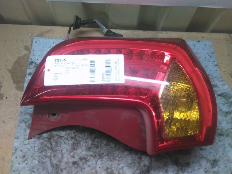 Baklykt venstre til Kia Picanto, 2011-2017 (Type II)  (92401 1Y310)