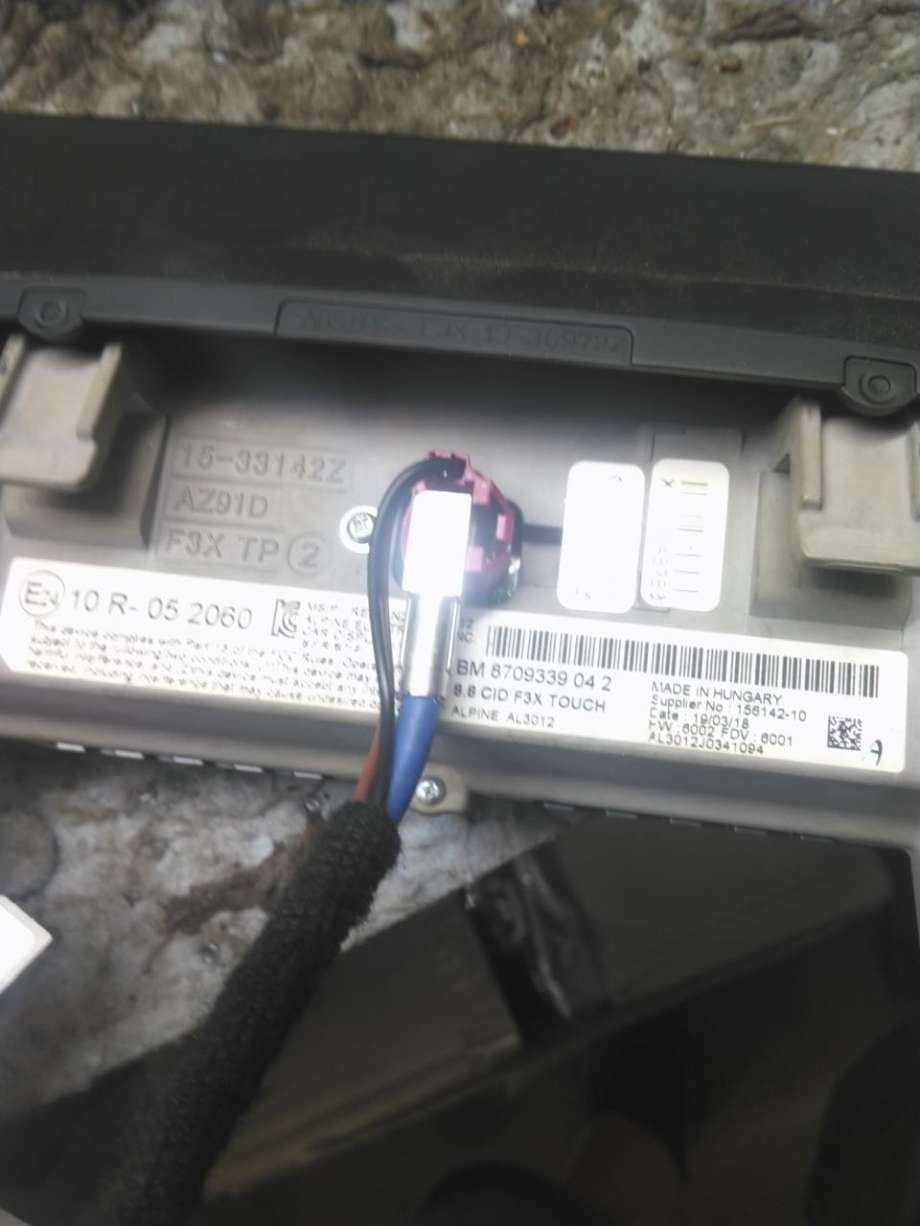Bilstereo navigasjon skjerm til BMW 3-Serie 2012-2018 (F30/F31/F34) (F30/F31/F34) (65 50 8 709 339|)