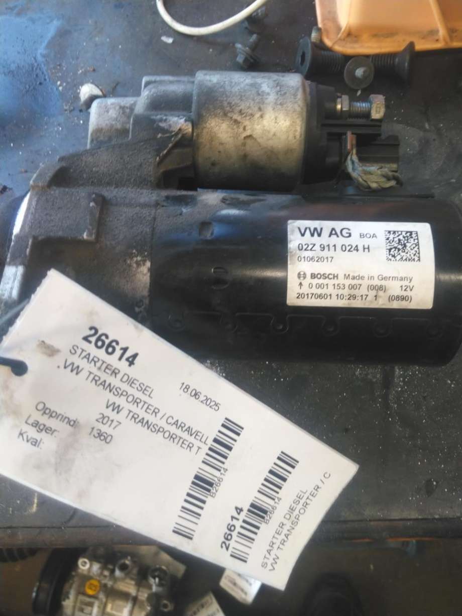 Starter diesel til VW Transporter / Caravelle, 2015-2019 (T6) (T6) (02Z 911 024 H)