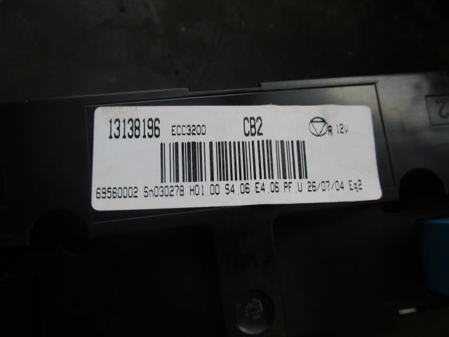 Varmeapparat betjening til Opel Vectra C 2002-2005 (Type I)  